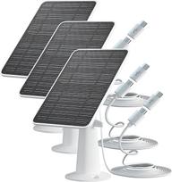 5W saulės kolektorius belaidžio lauko stebėjimo kamerai, IP65 vandeniui atsparus saulės energijos šaltinis saugumo kameros baterijai, "Micro USB" saulės kolektorius, 360° reguliuojamas tvirtinimo laikiklis, 3 pakuotės