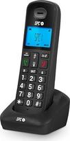 SPC Gossip 2 - belaidis fiksuotojo ryšio telefonas su apšviestu ekranu, dideliais mygtukais ir numeriais, laisvų rankų įranga, skambinančiojo ID, telefonų knyga, ECO režimu, suderinamas su "Gap", juodas