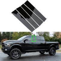 4 vnt Piano Black Posts stulpelių komplektas, durų apdailos dangtelio komplektas, skirtas Dodge RAM 1500 2500 3500 2009-2018 m.