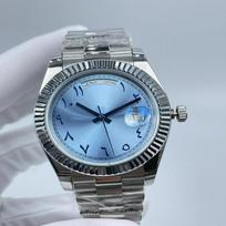 41 mm mechaniniai vyriški laikrodžiai arabiškas žodis Dail safyro stiklo ir nerūdijančio plieno rankinis laikrodis