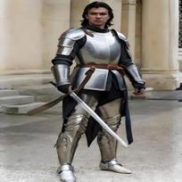 Viduramžių riterio šarvai Pilnas komplektas Plieniniai šarvai LARP'ui Rankų darbo Templierių kostiumas