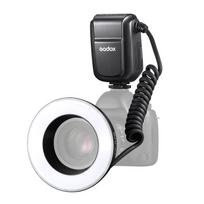 Godox MF-R76 universalus makro žiedinis blykstės lemputė GN14 10 lygių reguliuojamas ryškumas su 8 vnt. juoda