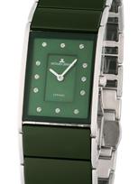 Jacques Lemans 1-1940I Dublin Ceramic ladies 24 x 28 mm - Laikrodis moterims