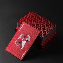 PVC Waterproof Anti Folding Thick Red Playing Cards Board Games for Family Outdoor Picnic Kill Time Entertainment Toys