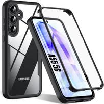 Pilnas dėklas Samsung Galaxy A55 5G - 360° apsauga nuo smūgių - Juodas juoda