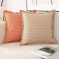 Retro Houndstooth Cotton-Linen Pillow Cover: Soft, Luxurious Living Room Cushion Backrest 30X50 (Cover Only)