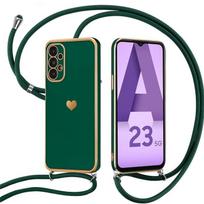 Crossbody Case for Samsung Galaxy A23 4G-5G - BOOLING - Silicone Protection - Night Green