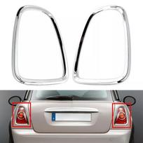 2 vnt. Sidabrinis galinio žibinto dangtelio apdaila BMW Mini Cooper R56 R57 R58 R59 2007-2014