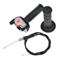 Nauja 7/8  22mm motociklo vairo droselio rankena su sukama trosu 50-250cc