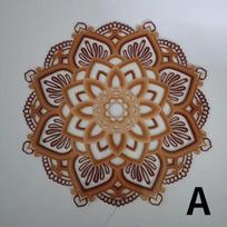 LED naktinis šviestuvas Mandala Joga naktiniai šviestuvai Kambario foninė siena Medinis pakabinamas raižytas gėlių ornamentas Daugiasluoksnis A