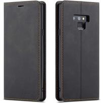 Dėklas - Tenphone - Galaxy Note 9 - Magnetinė Apsauga - Aukščiausios Kokybės Dangtelis - Juodas Oda juoda