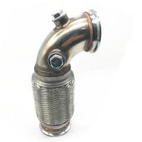 2.5  V-Band Downpipe Low Profile 90 Degree w/Flex bellow pipe stainless