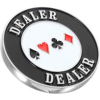Kortų dalintojo žetonas Pokerio moneta Apsauga Pokerio priedai Metalinis žaidimo žetonas Apdovanojimas Žaislas juoda