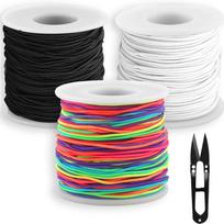 3 ritinėlių elastinė juosta apyrankėms „pasidaryk pats“ papuošalų gamybai black