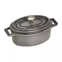 Mini cast iron oval pot Staub - 250 ml, Graphite