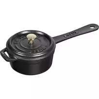 Mini ketaus puodas Staub - 250 ml, juodas