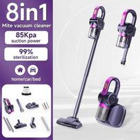 Belaidis dulkių erkučių siurblys 8 viename UV-C ultravioletinė spinduliuotė bakterijų valiklis lova sofa buitinis siurblys violetinė