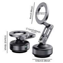 Magsafe magnetinis vakuuminis automobilinis telefono laikiklis, 360° pasukamas, sulankstomas, magnetinis, stabilus, skirtas iPhone 12 13 14 15 16 Pro Max
