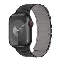 Magnetinė apyrankė Apple Watch dirželiui 45 mm 44 mm 49 mm 40 mm 41 mm 38 mm 42 mm silikoninė apyrankė iWatch Series 8 7 6 9 Se Ultra 2 dirželis 38mm 40mm 41mm juoda pilka spalva