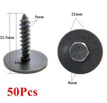 50x Metalinis varžtas Automobilio kėbulo sparno buferio tvirtinimo elementas Fiksavimo spaustukas 8mm šešiakampis (5-21.5mm)