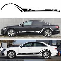 2 vnt. Automobilio šoninių juostų grafika Viniliniai lipdukai Lenktyninio sportinio automobilio lipdukai Automobilio kėbulo „pasidaryk pats“ automobilių priedai gray