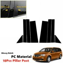 Naujos 10 vnt. juodos langų durų statramsčių apdailos juostelės Dodge Grand Caravan 2008-2020