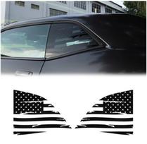 Tinka Dodge Challenger 2008-2022 Išblukęs Amerikos Vėliavos Langų Lipdukas gray