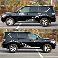 Decal Mountain Styling Car Door Side Decor Sticker Auto Body Stickers For Toyota