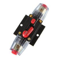Naujas DC 12V 60A grandinės pertraukiklis-saugiklis tiesiai linijoje Automobilio stereo/garso apsauga 60 AMP black
