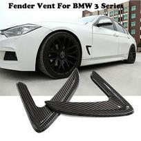 BMW 3 serijos F30/F31 anglies pluošto stiliaus apdailos šoninis sparnas / purvasaugio ventiliacijos anga 13-18 priedai