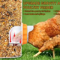 DIY Chicken Feeder Port No Waste Poultry Feeder Kit with Caps & Hole Saw
