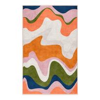 Skalbiamas oranžinės spalvos kilimas 60x100 cm Squiggly Orange – Mila Home