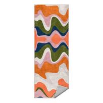 Skalbiamas oranžinės spalvos kilimas 60x230 cm Squiggly Orange – Mila Home