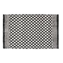 Juodos ir baltos spalvos iš perdirbto plastiko vonios kilimėlis 50x80 cm Tara – Wenko