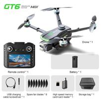 Naujas profesionalus dronas GT6MAX 8K HD su dviguba kamera, GPS, išmaniuoju grįžimu, 5,64 colio ekrano valdymu, 5G WIFI, kliūčių vengimu, bešepetėliu RC sulankstomu kvadrokopteriu GPS 1 Battery