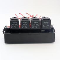 15 lizdų ašmeninių saugiklių blokas laikiklis su 4 lizdų 12V 40A relėmis automobiliui, visureigiui, sunkvežimiui, universalus