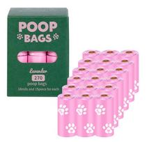 POOP BAGS biologiškai suyrantys ekskrementų maišeliai su levandų kvapu 270 vnt.