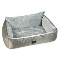 Sidabrinės spalvos augintinio guolis šuniui 78x60 cm Dog Fantasy Lux Platinum – Plaček Pet Products
