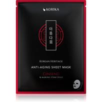 KORIKA Korean Heritage Red Ginseng & Adenosine Anti-aging Sheet Mask tekstilinė veido kaukė nuo raukšlių 25 g