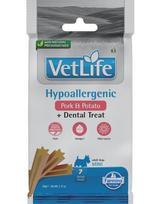 FARMINA Vet Life Dental Treat Hypoallergenic Pork Mini 60 g (7 vnt.) dantų skanėstai mažų veislių šunims