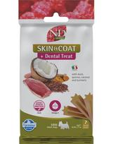 FARMINA N&D Quinoa Dental Treat Skin Coat Duck Mini 60 g (7 vnt.) dantų skanėstai mažų veislių šunims
