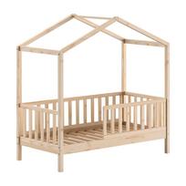 Natūralios spalvos naminė iš pušies masyvo vaikiška lova su lovos grotelėmis 70x140 cm DALLAS – Vipack