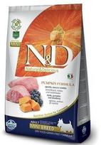 Farmina Pet Foods N&d mažų veislių sauugusiems šunims su moliūgu, ėriena ir mėlynėmis, 800 g