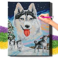 Deimantinė mozaika 5D Diamond Painting Oh Art! Šunys, 20x30 cm