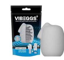 Masturbatorius kiaušinis Vibeggs Candy Curves, baltas