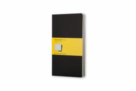 Užrašų knygutė Moleskine Cahier 13x21cm, langeliais, minkštu viršeliu, juodos spalvos