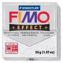 Modelinas Fimo, 56g, baltos su žėručiu spalvos