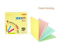 Lipnūs lapeliai Stick´N Magic Pads 21571, 76x76mm, 4x25 lapelius, 4 pastelinės spalvos