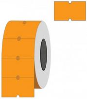 Kainų etiketės 21,5x12, stačiakampės, 1000vnt, oranžinės spalvos