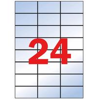 Lipnios etiketės Apli, A4, 70x37mm, 24 etiketės lape, matinės, 20 lapų, skaidrios